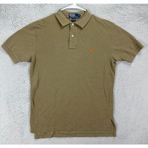 Polo Ralph Lauren Polo Shirt Mens M Medium Olive Green Basic Mesh Pony Rugby NEW